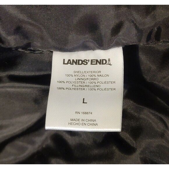 Lands' End Women's 3-in-1 Systems Jacket w/ Removeable Puffer Vest Black Size L - Picture 9 of 9